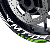 For Yamaha MT-03 Logo MOTO 17 inch Rim Wheel Stickers GP02 Stripes.