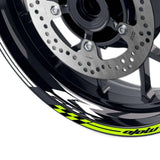 For Suzuki GSXR125 GSXR250 Logo MOTO 17 inch Rim Wheel Stickers GP02 Stripes.