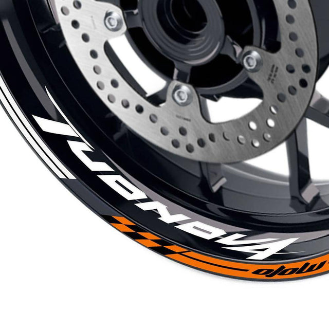 For Aprilia Tuono V4RR V4R Logo MOTO 17 inch Rim Wheel Stickers GP02 Stripes.