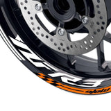For Yamaha YZF R3 Logo MOTO 17 inch Rim Wheel Stickers GP02 Stripes.