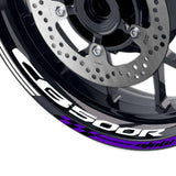 For Honda CB500R Logo MOTO 17 inch Rim Wheel Stickers GP02 Stripes.