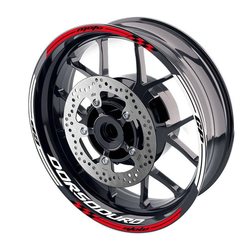 For Aprilia Dorsoduro 750 900 Logo MOTO 17'' Rim Wheel Stickers GP02 Stripes.