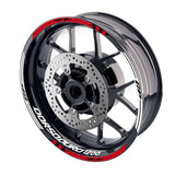 For Aprilia Dorsoduro 1200 Logo MOTO 17 inch Rim Wheel Stickers GP02 Stripes.