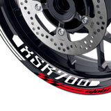 For Yamaha XSR 700 Logo MOTO 17 inch Rim Wheel Stickers GP02 Stripes.