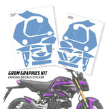 Purple Honda GROM Fairing Wrap Graphic Vinyl Decal Sticker 001