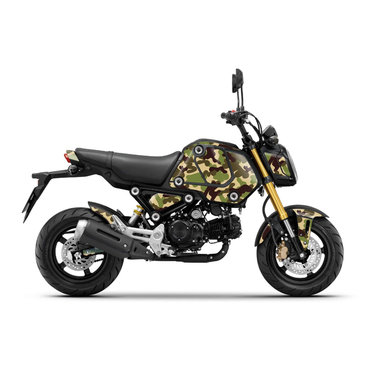 Green Honda GROM Fairing Wrap Graphic Vinyl Decal Sticker 010