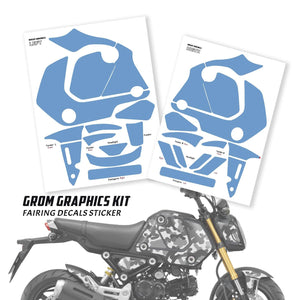 Honda GROM Fairing Wrap Graphic Vinyl Decal Sticker 010