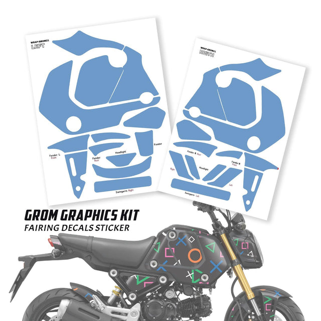 Honda GROM Fairing Wrap Graphic Vinyl Decal Sticker 012
