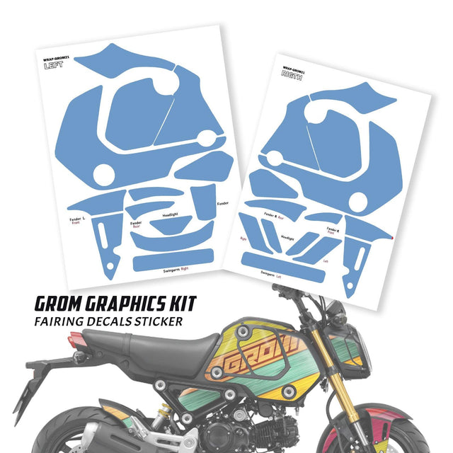Honda GROM Fairing Wrap Graphic Vinyl Decal Sticker 019