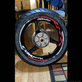For Honda CBR600RR Logo MOTO 17 inch Rim Wheel Stickers GP01 Racing Check.