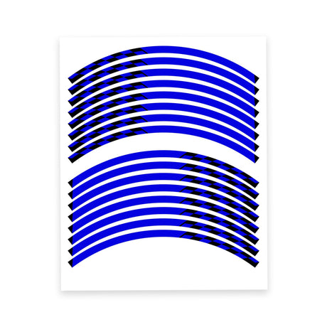 StickerBao Blue 17 inch C01B Grid Standard Edge Rim Sticker Universal Motorcycle Wheel Stripe Decal For Honda