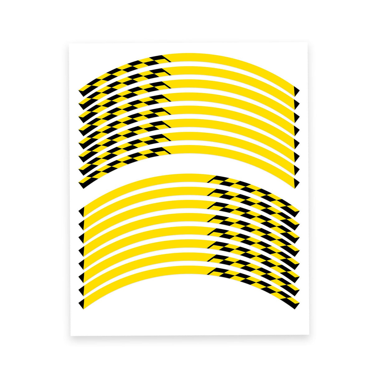 StickerBao Yellow C01B Grid Standard Edge Rim Sticker Universal Motorcycle 17 inch Wheel Stripe Decal For Aprilia