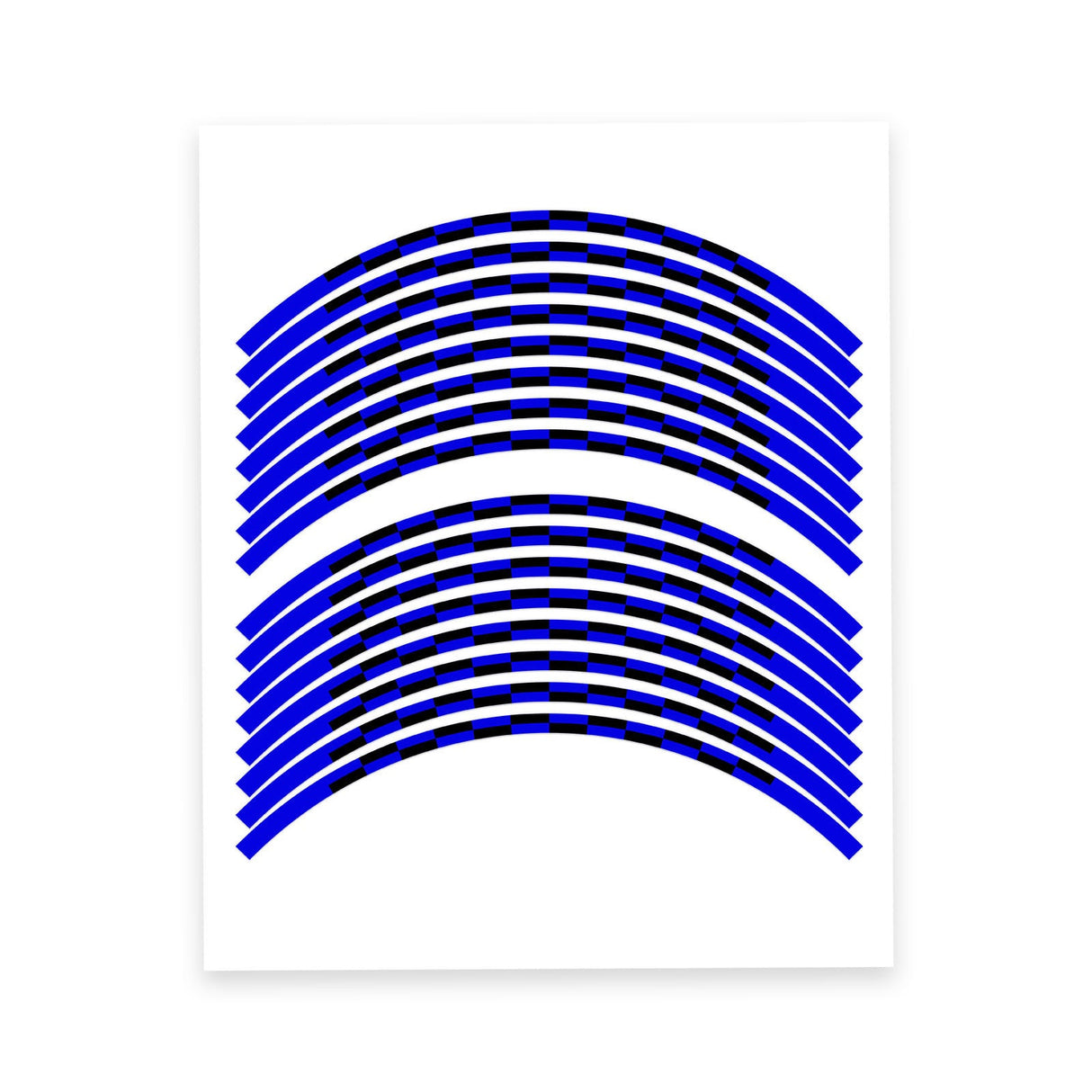 StickerBao Blue Universal 17 inch Motorcycle C02B Grid Standard Edge Rim Sticker Check Rim Wheel Decal  For Ducati