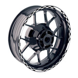 Universal 17 inch Motorcycle C02B Grid Standard Edge Rim Sticker Wheel Stripe Decal For Aprilia