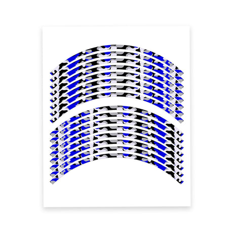 StickerBao Blue 17 inch F1B Camouflage Standard Edge Rim Sticker Universal Motorcycle Wheel Stripe Decal For Honda