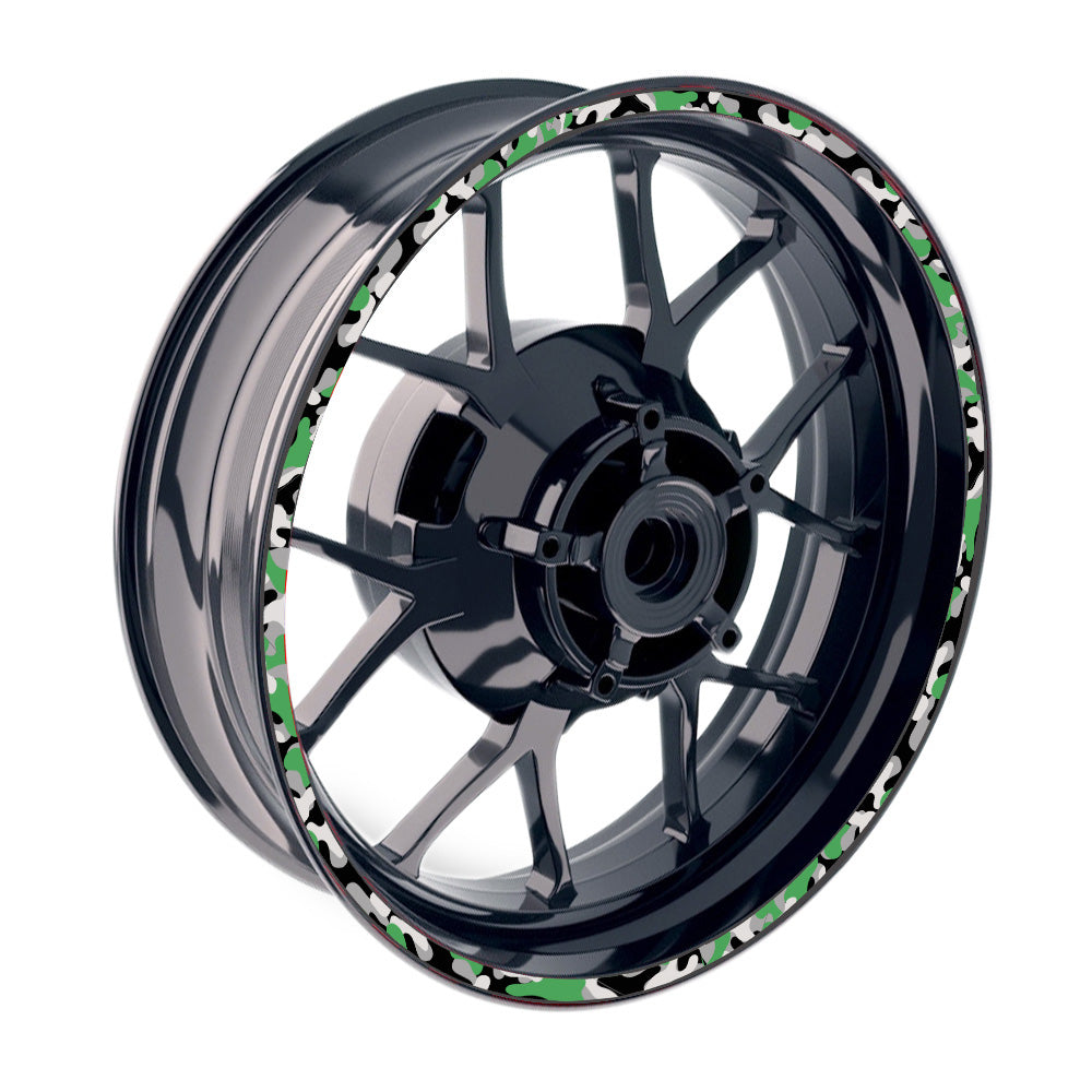 F1B Camouflage Standard Edge Rim Sticker Universal Motorcycle 17 inch Wheel Stripe Decal For Ducati
