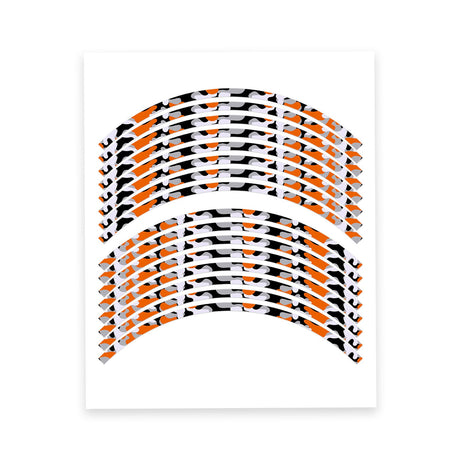 StickerBao Orange F1B Camouflage Standard Edge Rim Sticker Universal Motorcycle 17 inch Wheel Stripe Decal For Kawasaki