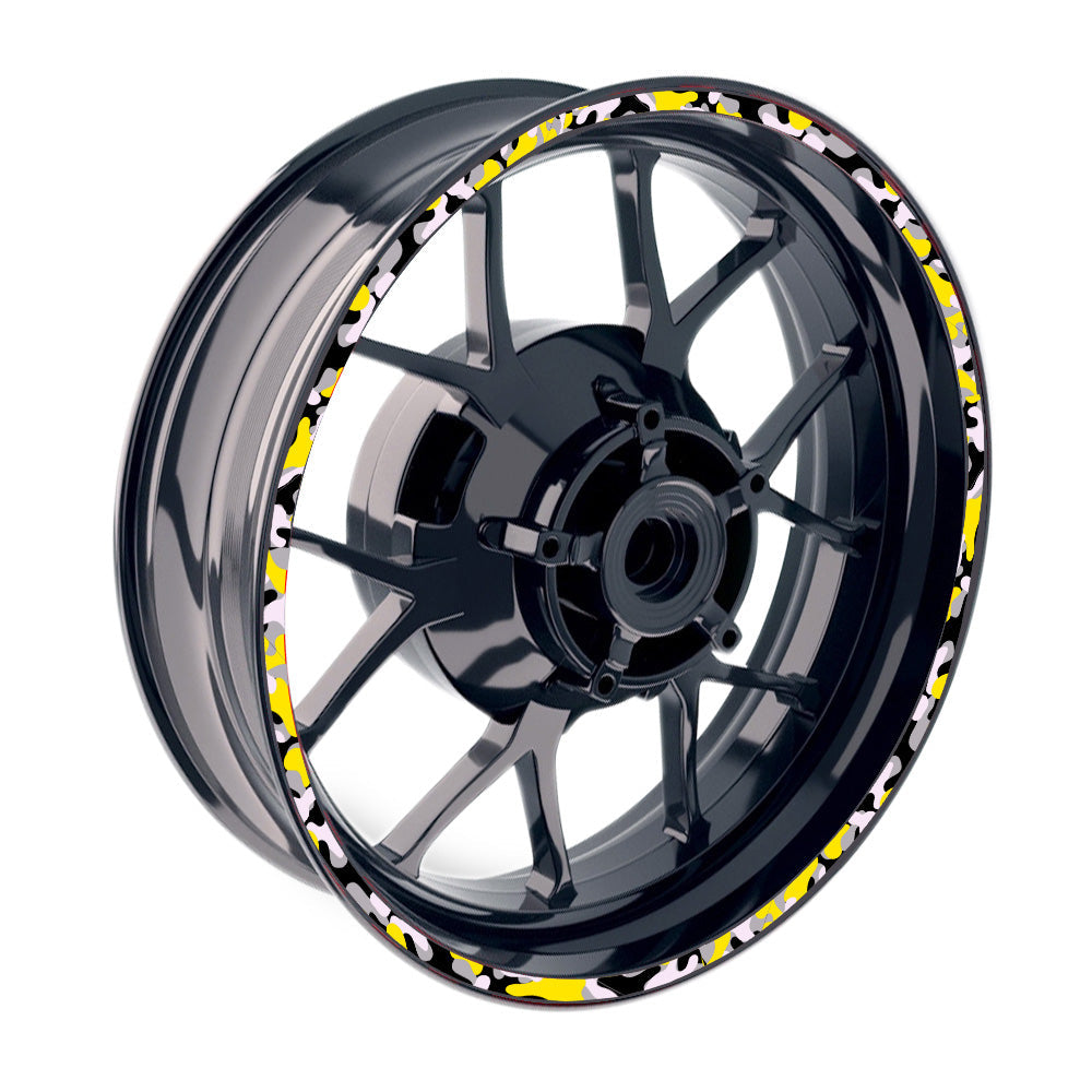 17 inch F1B Camouflage Standard Edge Rim Sticker Universal Motorcycle Rim Wheel Stripe Decal For Yamaha - StickerBao Wheel Sticker Store