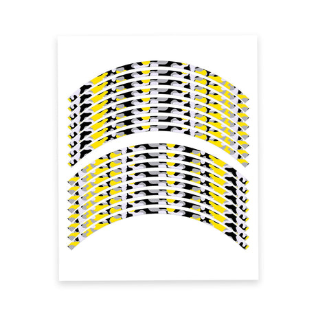 StickerBao Yellow F1B Camouflage Standard Edge Rim Sticker Universal Motorcycle 17 inch Wheel Stripe Decal For Suzuki