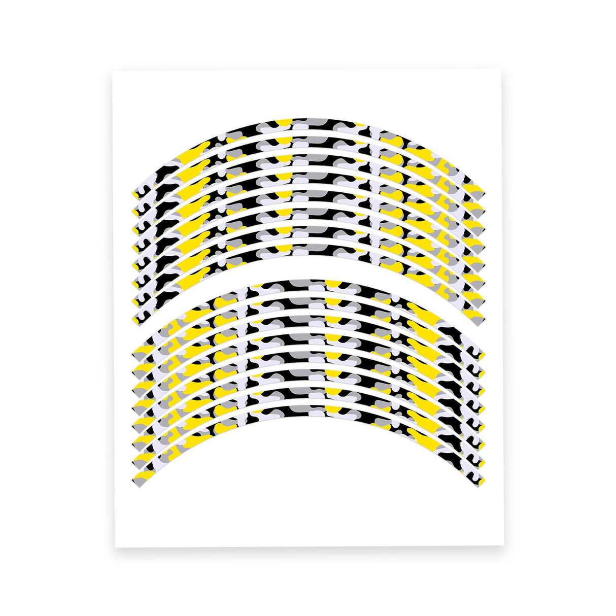 StickerBao Yellow 17 inch F1B Camouflage Standard Edge Rim Sticker Universal Motorcycle Wheel Stripe Decal For Yamaha