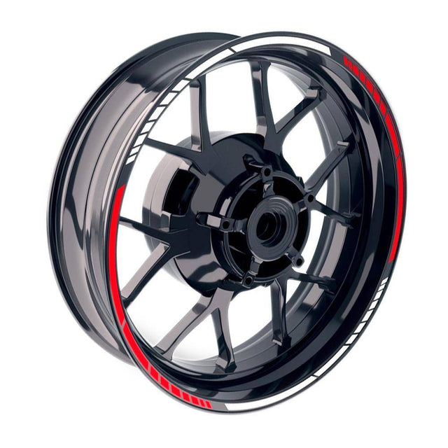 17 inch Rim Wheel Stickers S02B Strip Stripes Black Rim Skin Decal Tapes | For Suzuki GSX-R 600 750 1000.