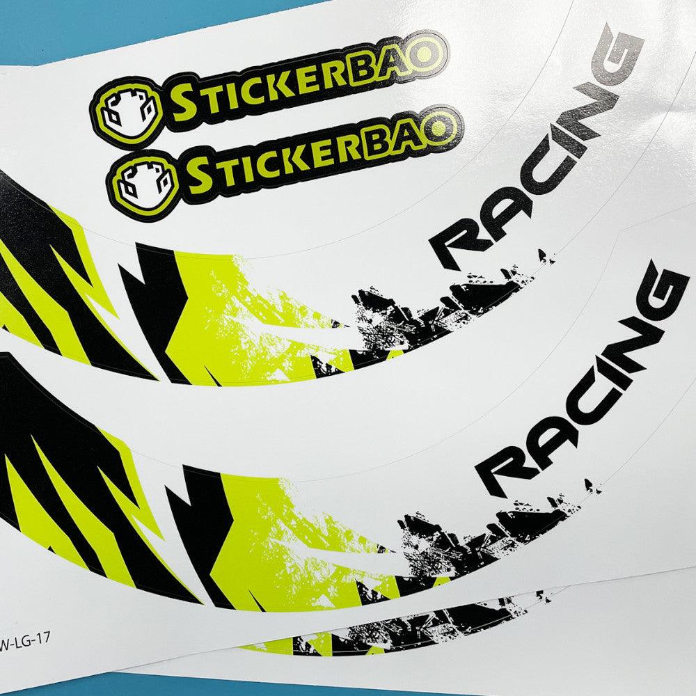 17 inch Rim Wheel Stickers S05W 2-Piece Decal |  For Kawasaki Versys 650 1000 Z400 - StickerBao Wheel Sticker Store