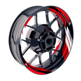 17 inch Rim Wheel Stickers R02B Red Raz Stripes 2-Piece Decal | For Honda CBR600RR CBR1000RR Fireblade.
