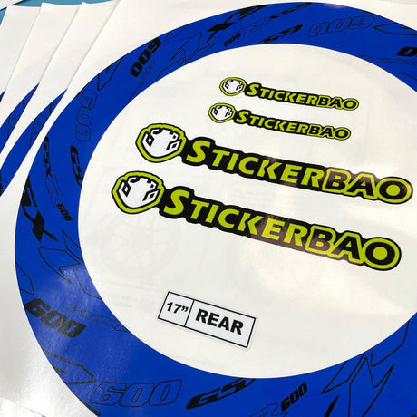 For Suzuki GSX-R 600 Logo 17 inch Rim Wheel Stickers TA001 Whole Rim Decal - StickerBao Wheel Sticker Store