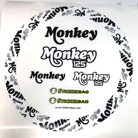 For Honda Monkey Logo Z125M 12 inch  Rim Wheel Stickers TA001 Whole Rim Decal - StickerBao Wheel Sticker Store