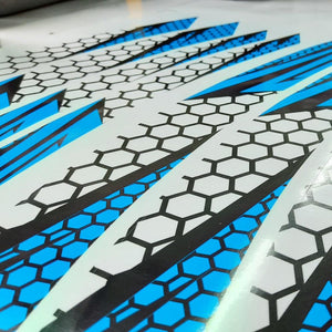 Honeycomb pattern | 17'' Rim Wheel Stickers B01B Honeycomb Pattern Inner Rim Decal | For Honda CBF1000 CBF250 CBF600 - StickerBao Wheel Sticker Store