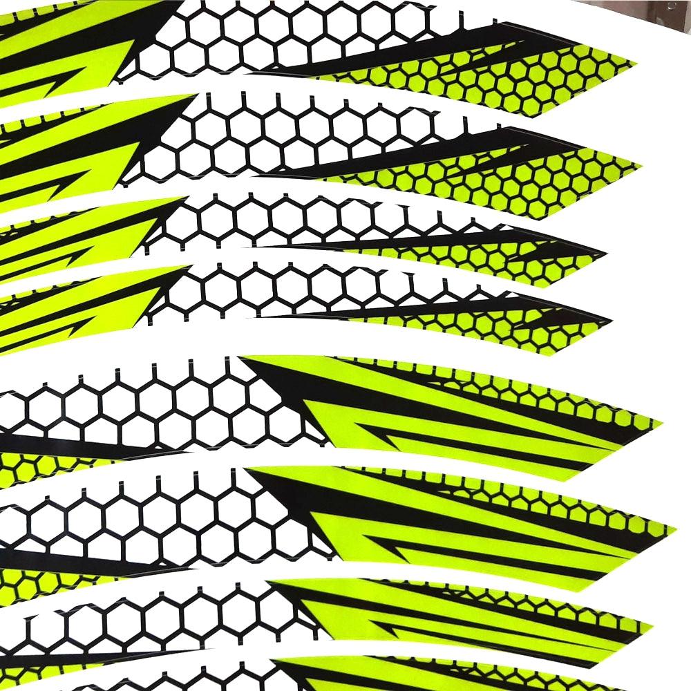 Honeycomb pattern | 17 inch Rim Wheel Stickers B01B Honeycomb Pattern Inner Rim Decal | For Honda CBF1000 CBF250 CBF600 - StickerBao Wheel Sticker Store
