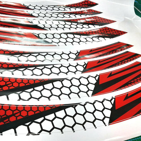 Honeycomb pattern | 17 inch Rim Wheel Stickers B01B Honeycomb Pattern Inner Rim Decal | For Honda CBF1000 CBF250 CBF600 - StickerBao Wheel Sticker Store