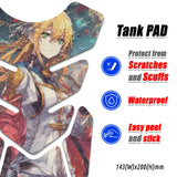 Motorcycle Tank Protectors Gas Tank Pad Shield Anti Slip Pattern Anime Artistic