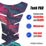 Motorcycle Tank Protectors Tank Pad Gas Anti Slip Pattern Fish Bone Japanese Sci Fi