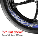17 inch Rim Wheel Stickers STRIPE01 Stripe 2-Piece Decal | For Honda VFR800F VFR1200F VFR800X StickerBao