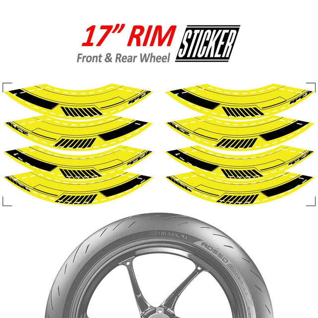 17 inch Rim Wheel Stickers ROBOTIC01 2-Piece Decal | For Kawasaki ER650 EN-6N ER-6F Concours 14 StickerBao