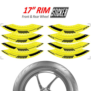 17'' Rim Wheel Stickers ROBOTIC01 2-Piece Decal | For Kawasaki ER650 EN-6N ER-6F Concours 14.