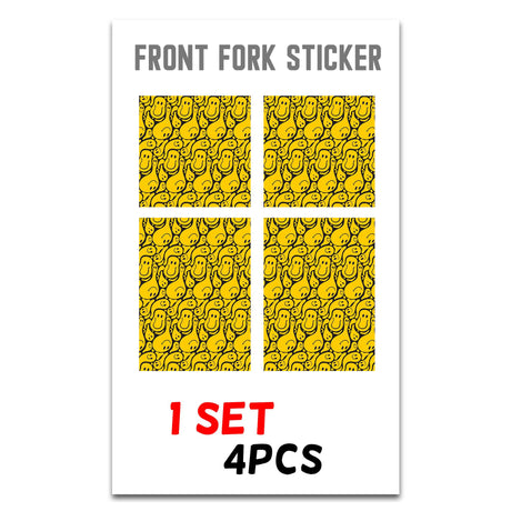 MX Drit Bike Front Fork Wrap Sticker Protection For Honda Yamaha Kawaski Suzuki [TT01 Smiley] - StickerBao Wheel Sticker Store