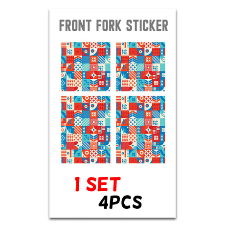 MX Drit Bike Front Fork Wrap Sticker Protection For Honda Yamaha Kawaski Suzuki [TT02 Mosaic] - StickerBao Wheel Sticker Store