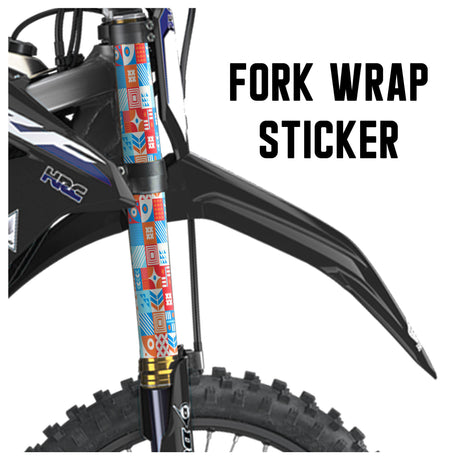 MX Drit Bike Front Fork Wrap Sticker Protection For Honda Yamaha Kawaski Suzuki [TT02 Mosaic] - StickerBao Wheel Sticker Store
