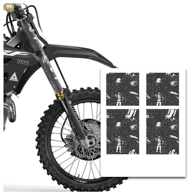 MX Drit Bike Front Fork Wrap Sticker Protection For Honda Yamaha Kawaski Suzuki [TT03 Space] - StickerBao Wheel Sticker Store