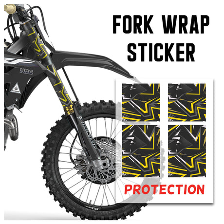MX Drit Bike Front Fork Wrap Sticker Protection For Honda Yamaha Kawaski Suzuki [TT04 Arrow] - StickerBao Wheel Sticker Store