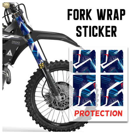 MX Drit Bike Front Fork Wrap Sticker Protection For Honda Yamaha Kawaski Suzuki [TT05 Flash Line] - StickerBao Wheel Sticker Store