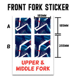 MX Drit Bike Front Fork Wrap Sticker Protection For Honda Yamaha Kawaski Suzuki [TT05 FlashťLine] - StickerBao Wheel Sticker Store