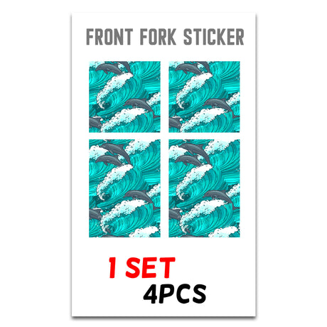 MX Drit Bike Front Fork Wrap Sticker Protection For Honda Yamaha Kawaski Suzuki [TT08 Dolphin] - StickerBao Wheel Sticker Store