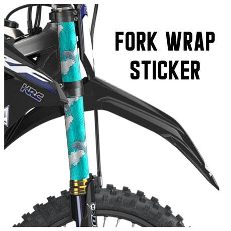 MX Drit Bike Front Fork Wrap Sticker Protection For Honda Yamaha Kawaski Suzuki [TT08 Dolphin] - StickerBao Wheel Sticker Store
