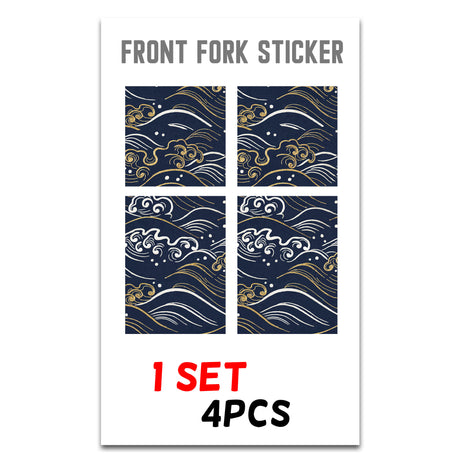 MX Drit Bike Front Fork Wrap Sticker Protection For Honda Yamaha Kawaski Suzuki [TT09 Wave] - StickerBao Wheel Sticker Store