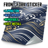 MX Drit Bike Front Fork Wrap Sticker Protection For Honda Yamaha Kawaski Suzuki [TT09 Wave] - StickerBao Wheel Sticker Store