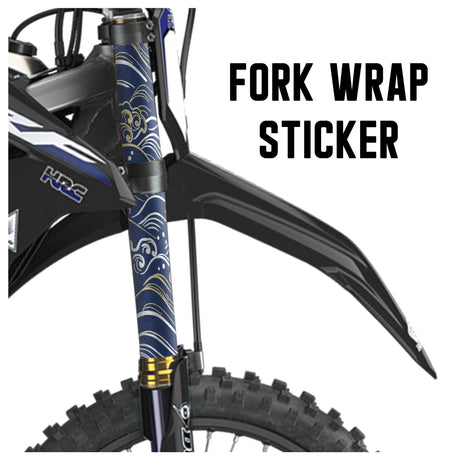 MX Drit Bike Front Fork Wrap Sticker Protection For Honda Yamaha Kawaski Suzuki [TT09 Wave] - StickerBao Wheel Sticker Store