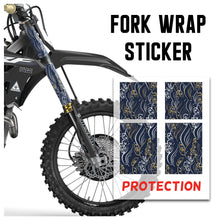 Load image into Gallery viewer, MX Drit Bike Front Fork Wrap Sticker Protection For Honda Yamaha Kawaski Suzuki [TT10 Japanese Wave] - StickerBao Wheel Sticker Store
